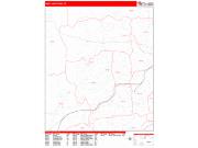 West Hartford Wall Map Zip Code Red Line Style 2023